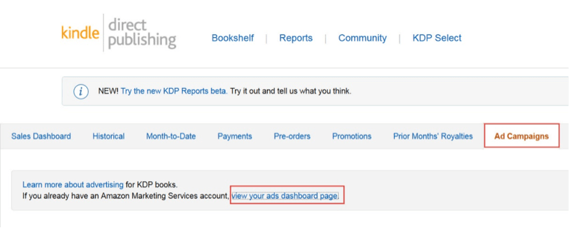Amazon Marketing Services tutorial 1